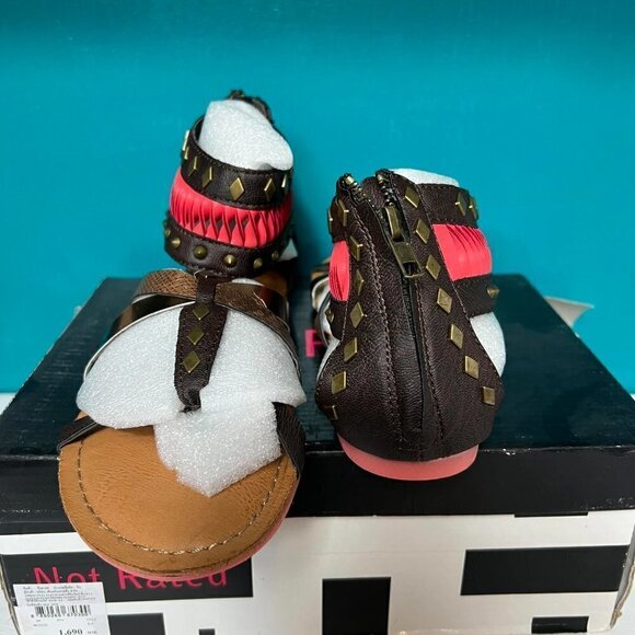 Not Rated lemon twist gladiator flat sandal size 6.5 - Picture 4 of 7